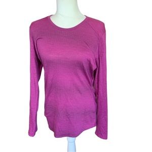 Segment Merino Wool Base Layer,  Purple Tee Shirt Lightweight size M